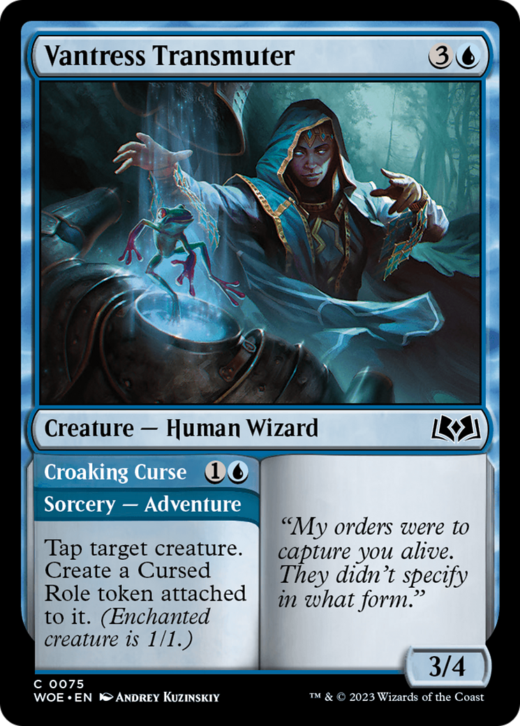 Vantress Transmuter // Croaking Curse [Wilds of Eldraine] | Good Games Cannington