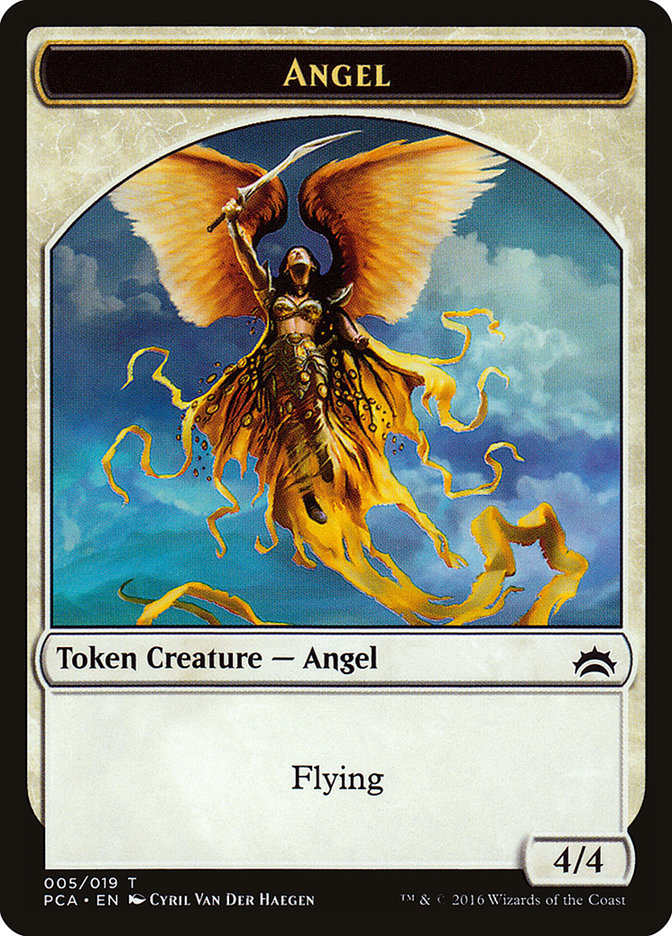 Angel // Saproling Double-Sided Token [Planechase Anthology Tokens] | Good Games Cannington