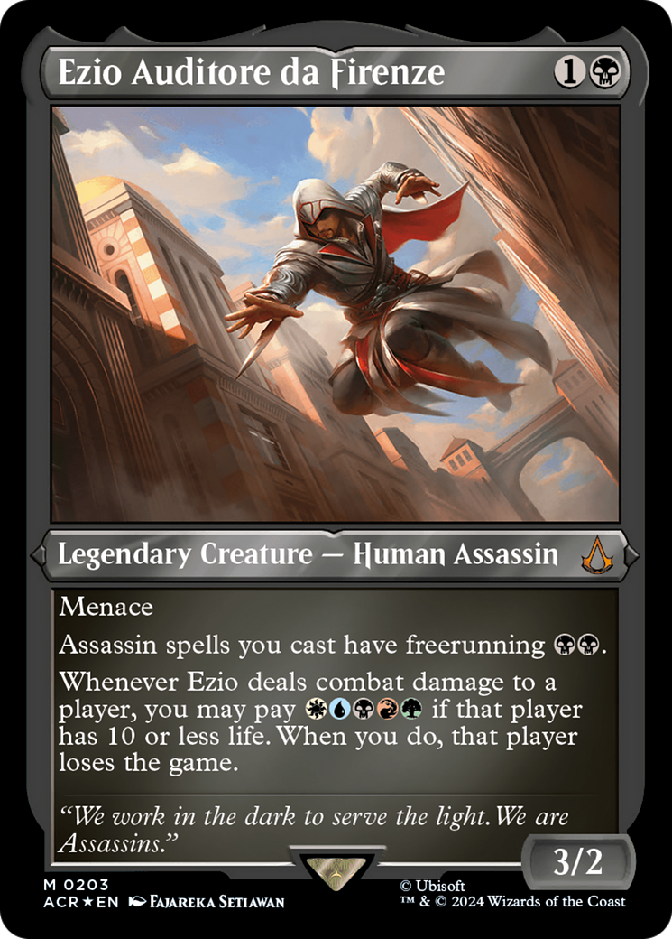Ezio Auditore da Firenze (Foil Etched) [Assassin's Creed] | Good Games Cannington
