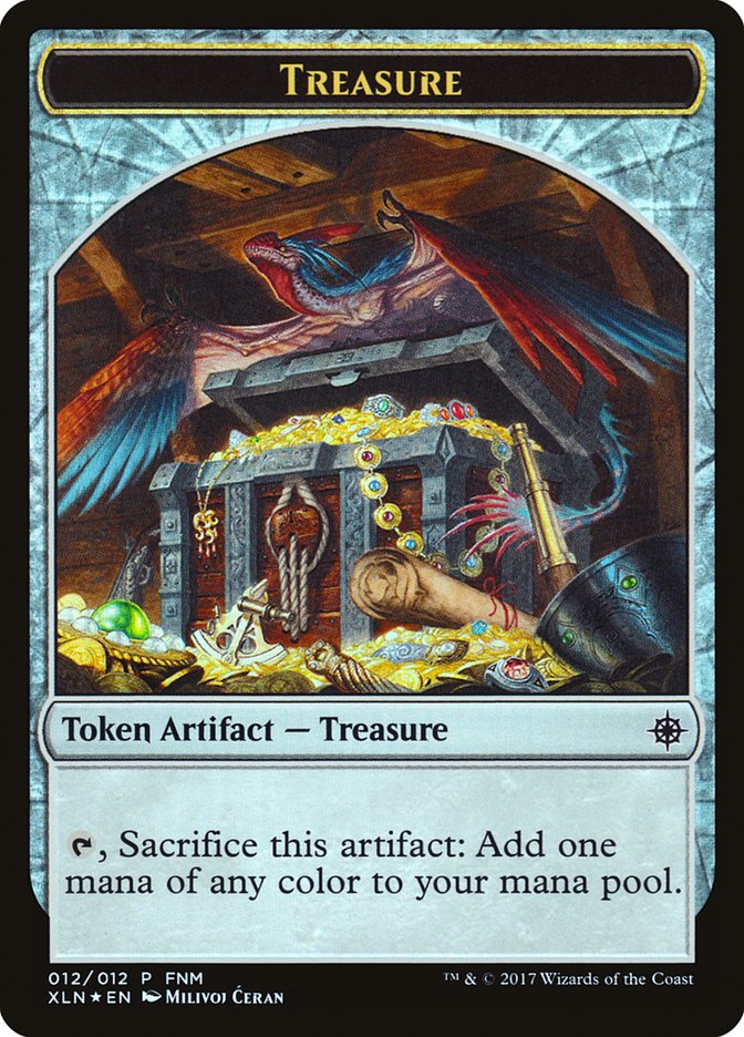 Pirate // Treasure Double-Sided Token [Friday Night Magic 2017] | Good Games Cannington