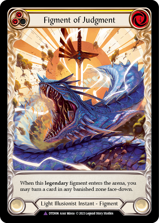 Figment of Judgment // Themis, Archangel of Judgment (Marvel) [DTD006] (Dusk Till Dawn)  Cold Foil | Good Games Cannington