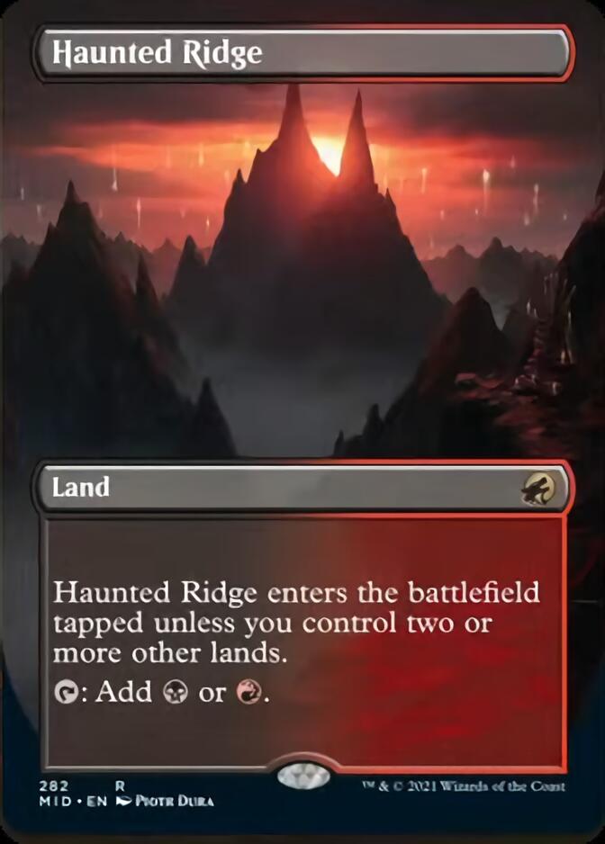 Haunted Ridge (Borderless Alternate Art) [Innistrad: Midnight Hunt] | Good Games Cannington
