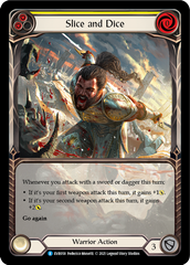 Slice and Dice (Yellow) [EVR058] (Everfest)  1st Edition Extended Art Rainbow Foil | Good Games Cannington