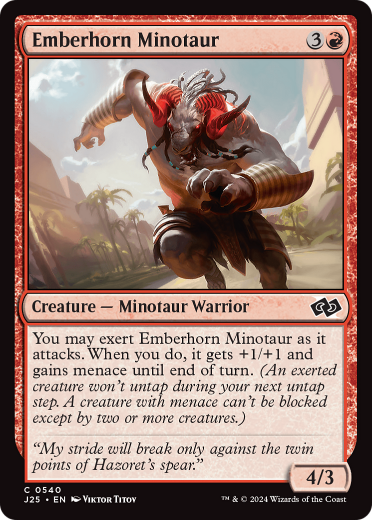 Emberhorn Minotaur [Foundations Jumpstart] | Good Games Cannington