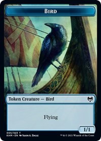 Bird (005) // Soldier Double-Sided Token [Kaldheim Commander Tokens] | Good Games Cannington