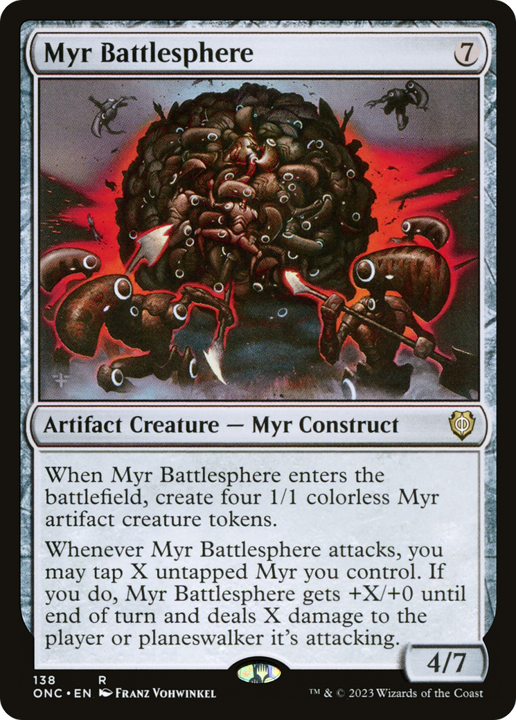Myr Battlesphere [Phyrexia: All Will Be One Commander] | Good Games Cannington