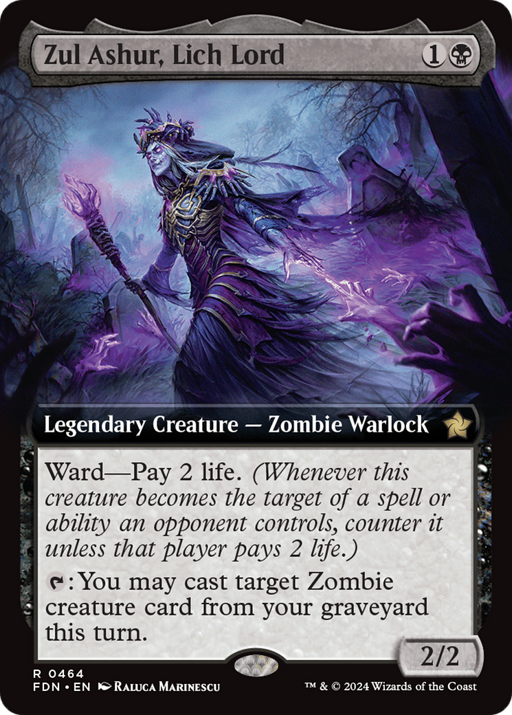 Zul Ashur, Lich Lord (Extended Art) [Foundations] | Good Games Cannington