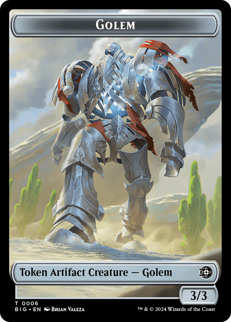 Golem Token [Outlaws of Thunder Junction: The Big Score Tokens] | Good Games Cannington