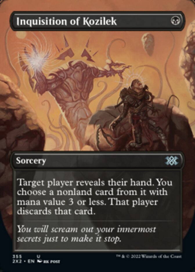 Inquisition of Kozilek (Borderless Alternate Art) [Double Masters 2022] | Good Games Cannington