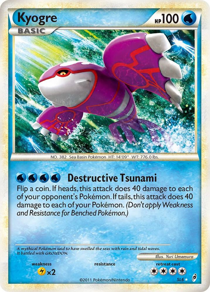 Kyogre Shiny SL6 (Call of Legends)  - Holofoil | Good Games Cannington