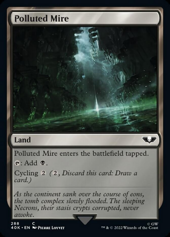 Polluted Mire (Surge Foil) [Warhammer 40,000] | Good Games Cannington