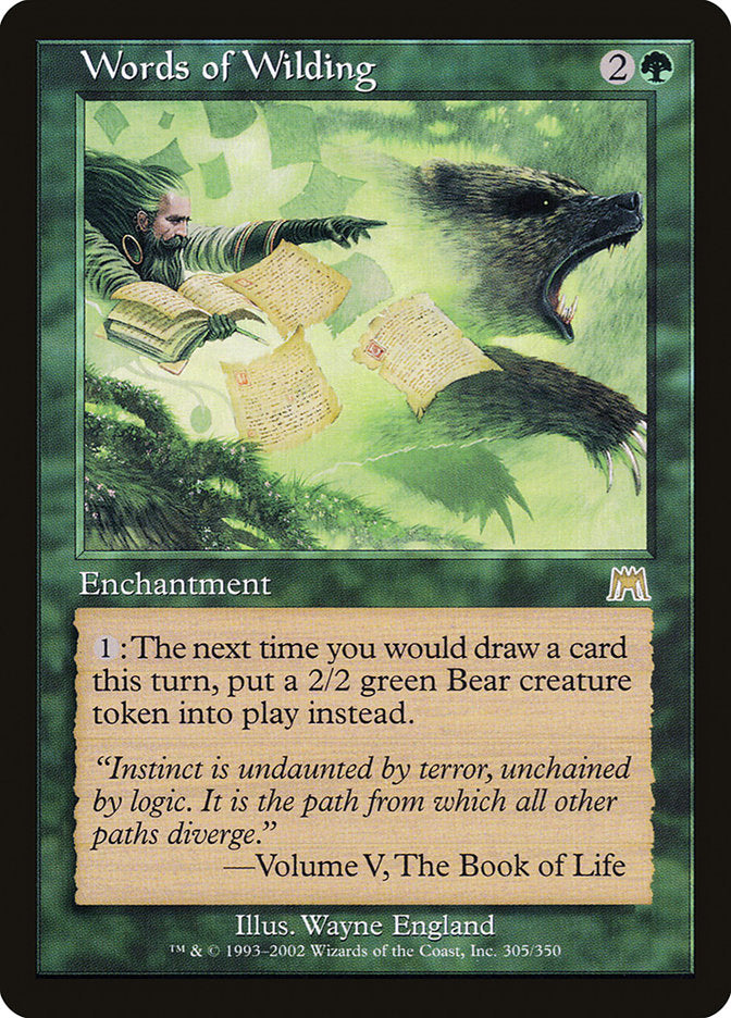 Words of Wilding 305/350 (Onslaught)  | Good Games Cannington