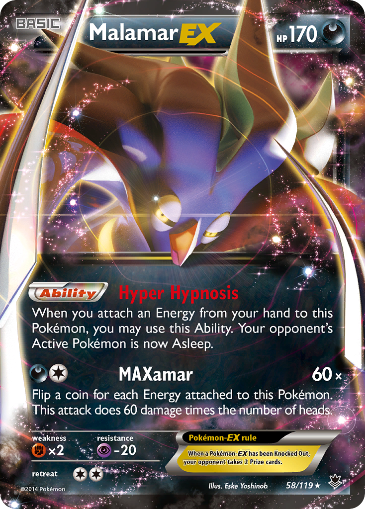 Malamar EX (58/119) [XY: Phantom Forces] | Good Games Cannington