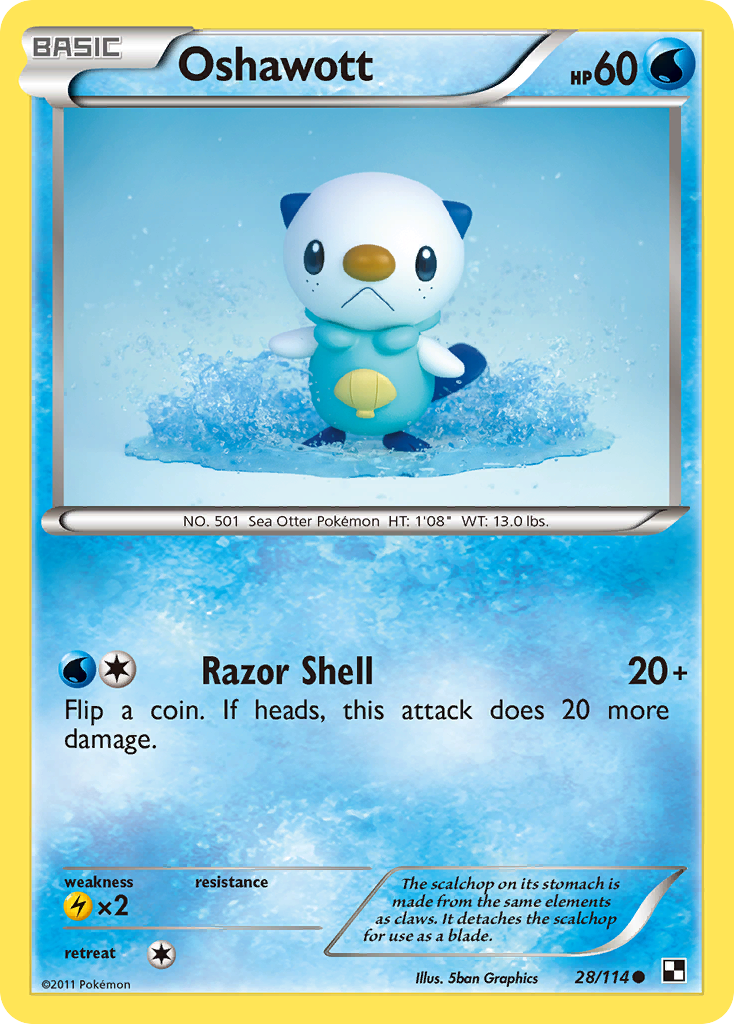 Oshawott (28/114) [Black & White: Base Set] | Good Games Cannington