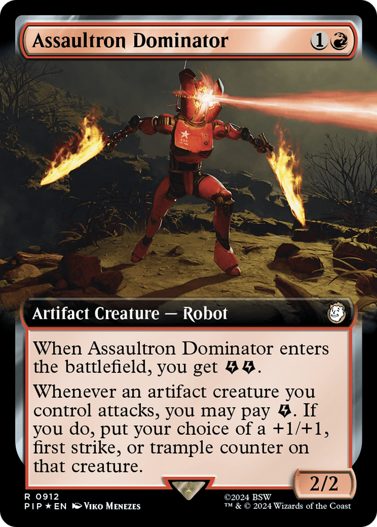 Assaultron Dominator (Extended Art) (Surge Foil) [Fallout] | Good Games Cannington