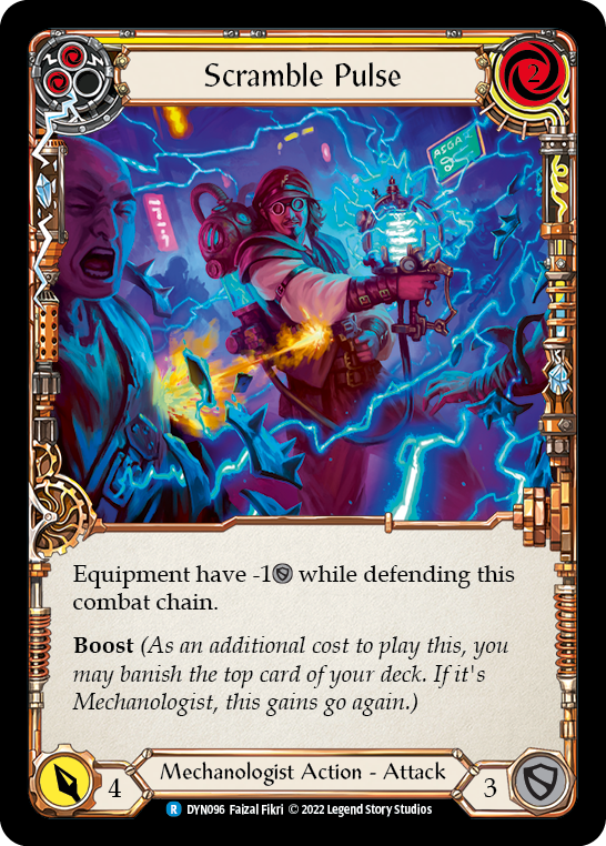 Scramble Pulse (Yellow) [DYN096] (Dynasty)  Rainbow Foil | Good Games Cannington