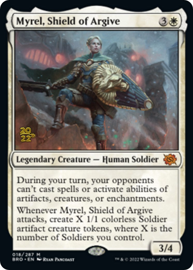 Myrel, Shield of Argive [The Brothers' War Prerelease Promos] | Good Games Cannington