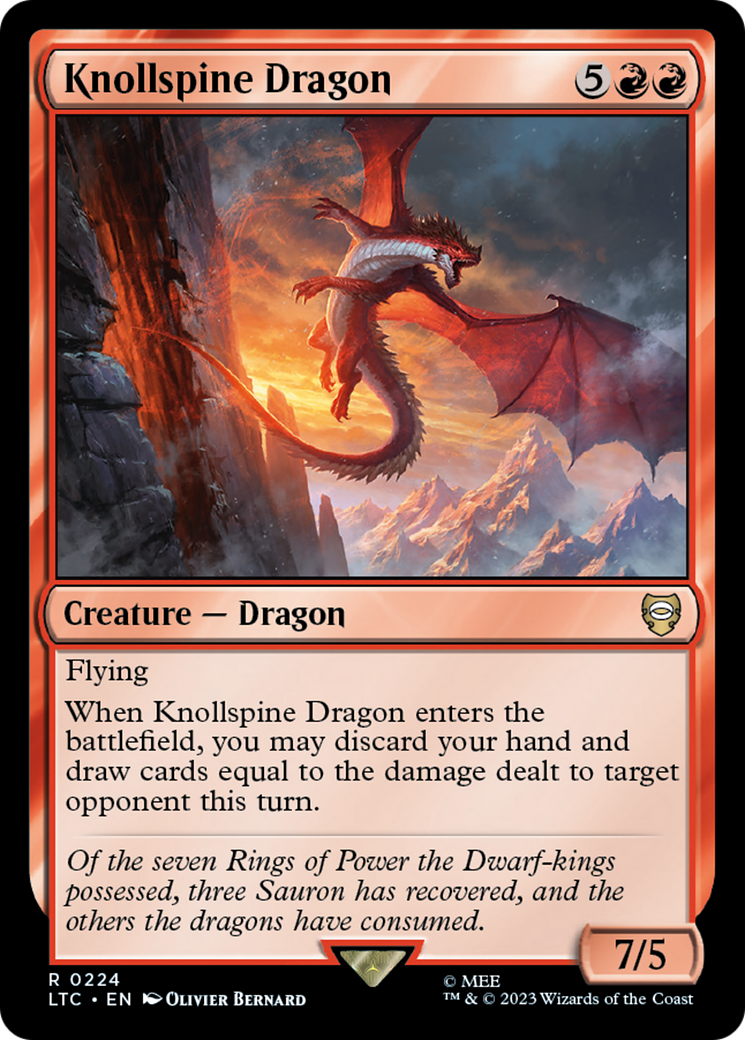 Knollspine Dragon [The Lord of the Rings: Tales of Middle-Earth Commander] | Good Games Cannington