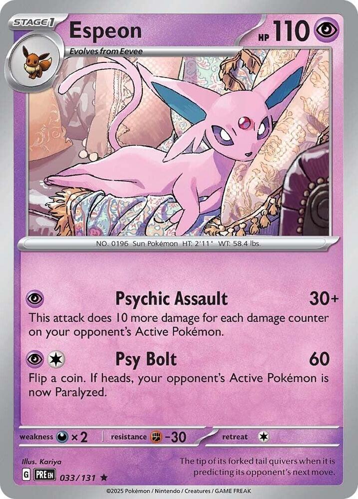 Espeon (033/131) [Scarlet & Violet: Prismatic Evolutions] | Good Games Cannington