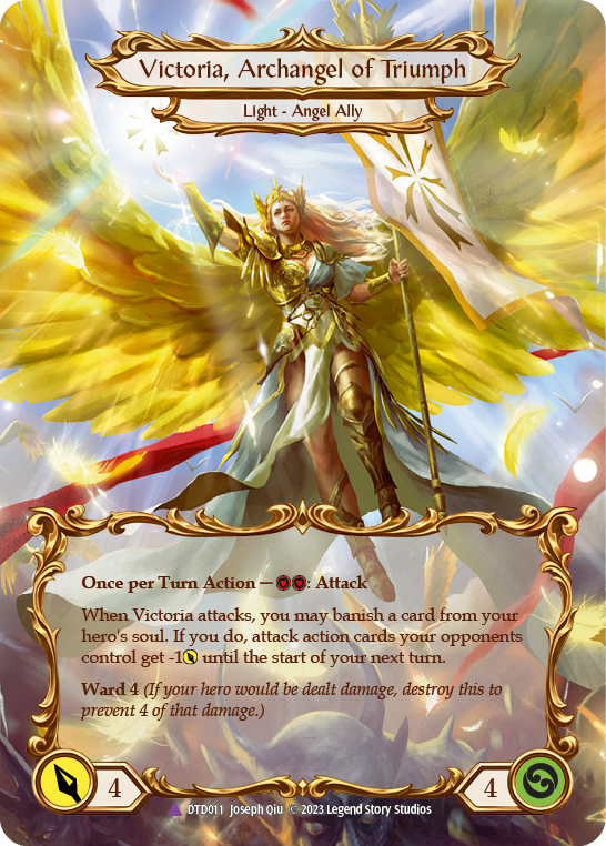 Figment of Triumph // Victoria, Archangel of Triumph (Marvel) [DTD011] (Dusk Till Dawn)  Cold Foil | Good Games Cannington