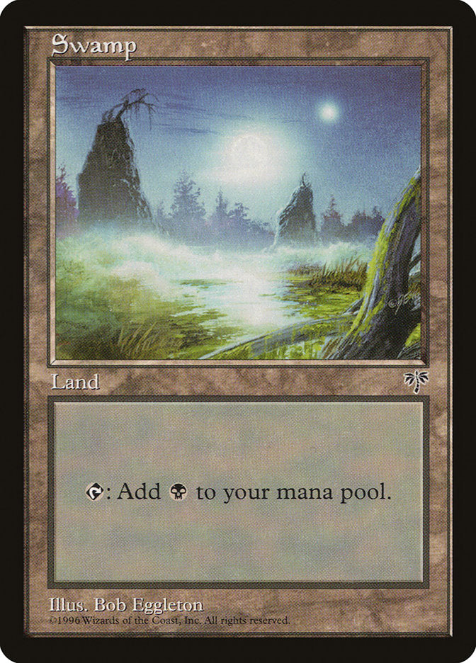 Swamp (Moon) [Mirage] | Good Games Cannington