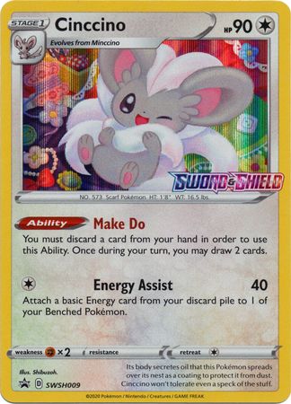 Cinccino (SWSH009) (Prerelease Promo) [Sword & Shield: Black Star Promos] | Good Games Cannington