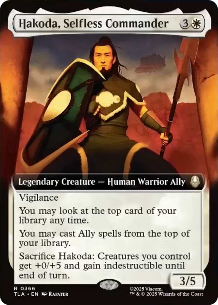 Hakoda, Selfless Commander (Extended Art) [Avatar: The Last Airbender] | Good Games Cannington