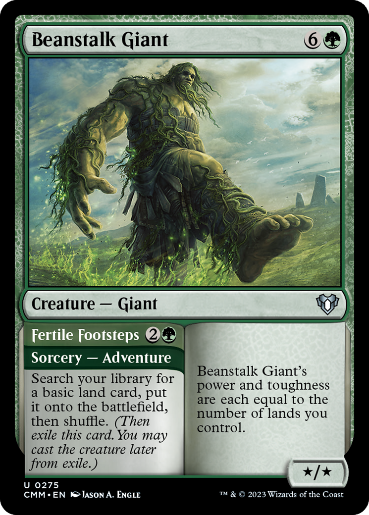 Beanstalk Giant // Fertile Footsteps [Commander Masters] | Good Games Cannington
