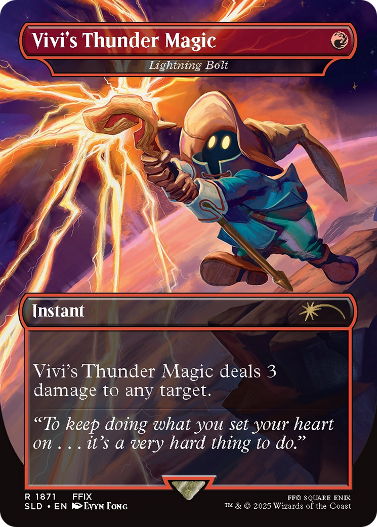 Vivi's Thunder Magic - Lightning Bolt [Secret Lair Drop Series] | Good Games Cannington