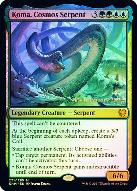 Koma, Cosmos Serpent [Kaldheim Prerelease Promos] | Good Games Cannington