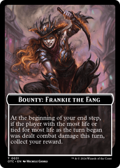 Bounty: Frankie the Fang // Bounty Rules Double-Sided Token [Outlaws of Thunder Junction Commander Tokens] | Good Games Cannington