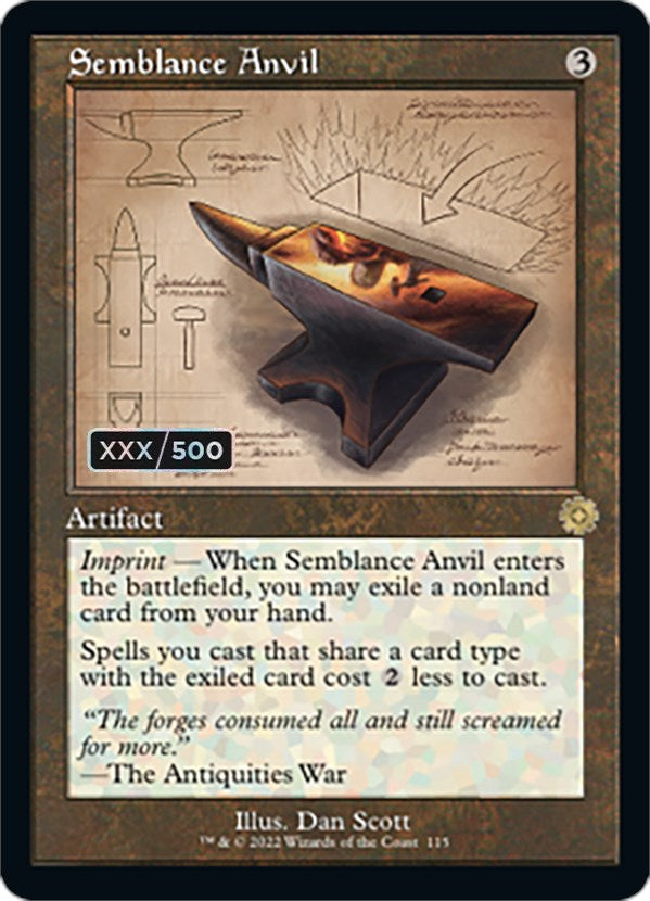 Semblance Anvil (Retro Schematic) (Serialized) [The Brothers' War Retro Artifacts] | Good Games Cannington