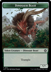 Dinosaur Beast // Dinosaur Double-Sided Token [The Lost Caverns of Ixalan Commander Tokens] | Good Games Cannington