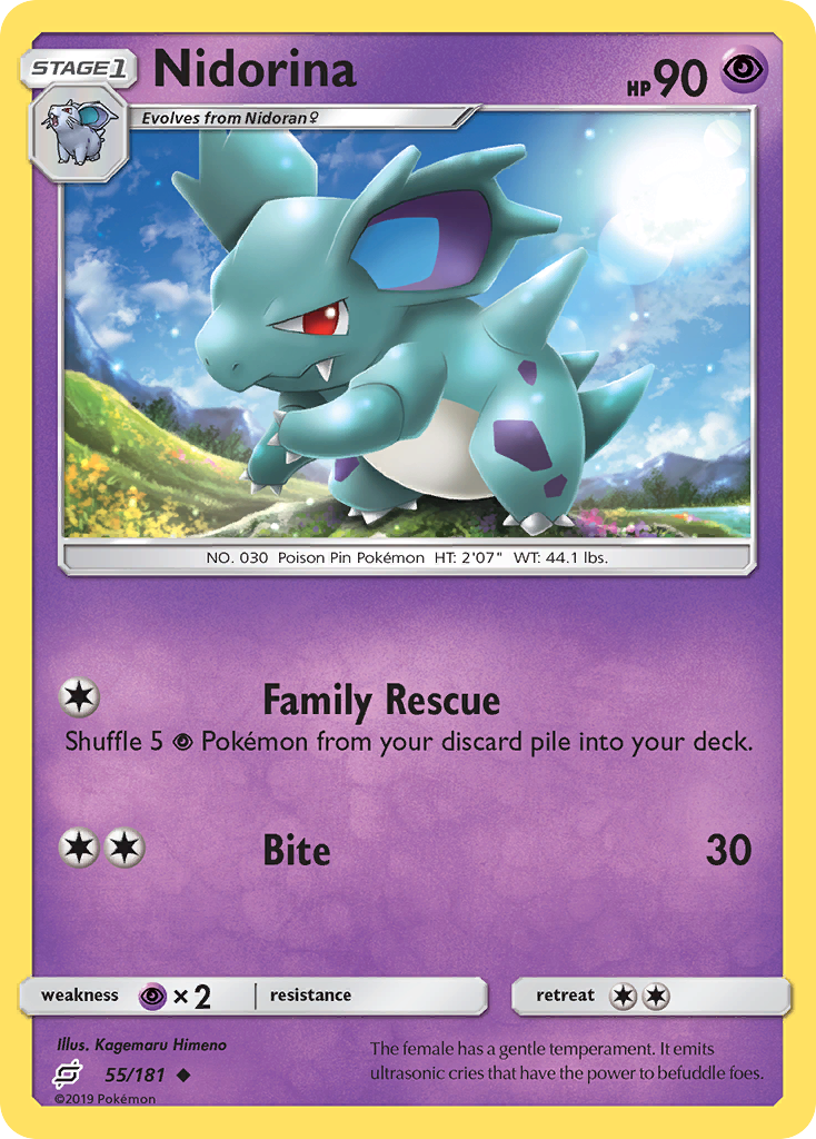 Nidorina (55/181) [Sun & Moon: Team Up] | Good Games Cannington