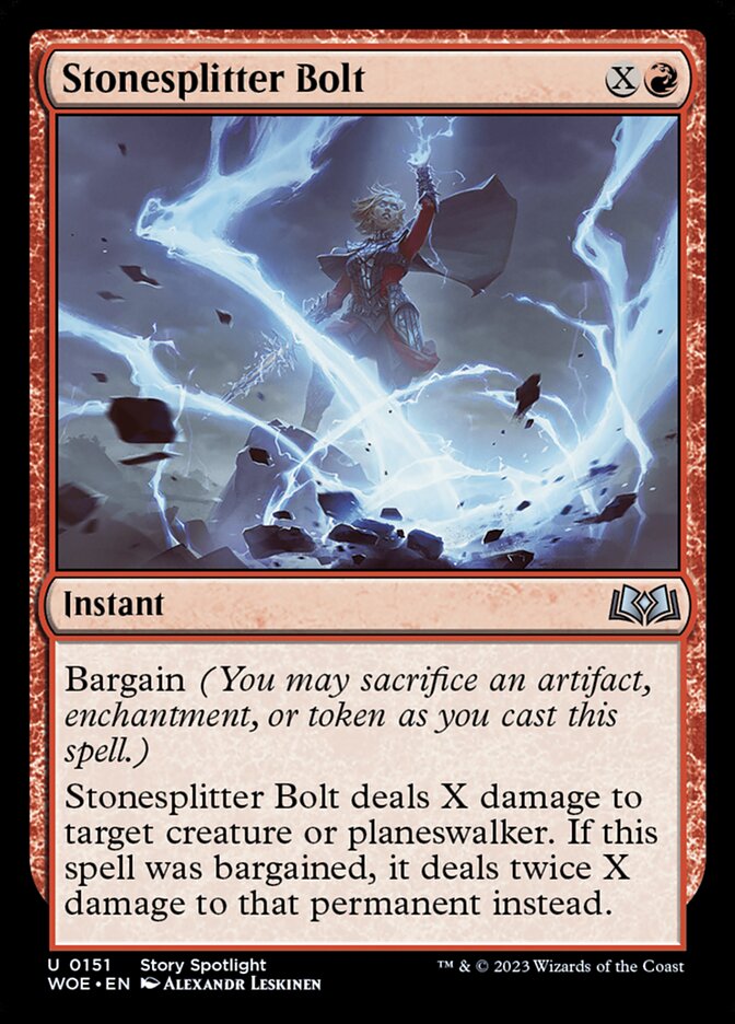 Stonesplitter Bolt 151 (Wilds of Eldraine)  - Foil | Good Games Cannington