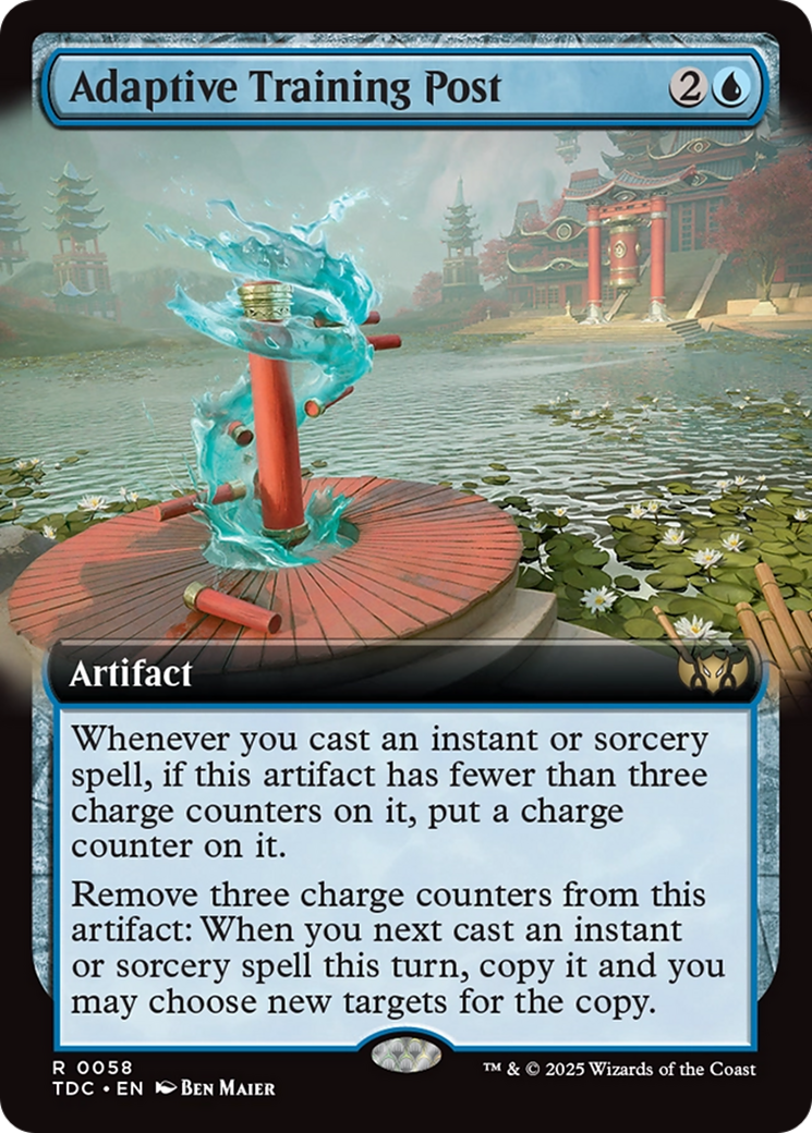 Adaptive Training Post (Extended Art) [Tarkir: Dragonstorm Commander] | Good Games Cannington