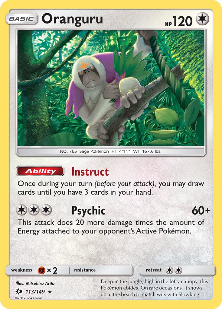 Oranguru (113/149) (Theme Deck Exclusive) [Sun & Moon: Base Set] | Good Games Cannington