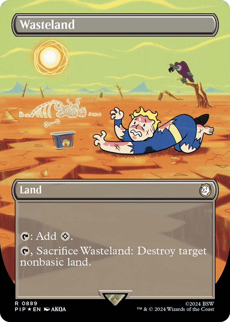 Wasteland (Borderless) (Surge Foil) [Fallout] | Good Games Cannington