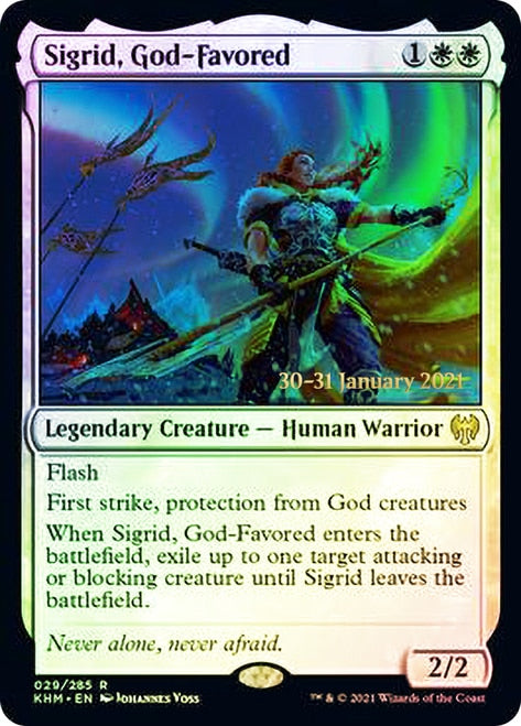 Sigrid, God-Favored [Kaldheim Prerelease Promos] | Good Games Cannington
