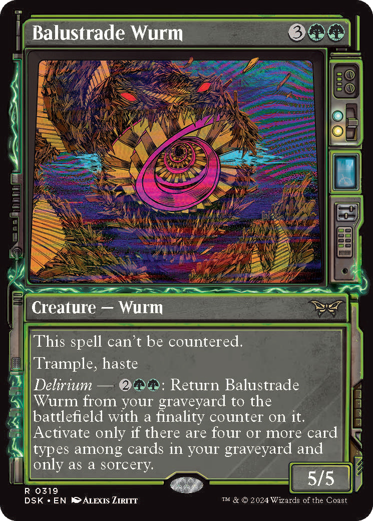 Balustrade Wurm (Showcase) [Duskmourn: House of Horror] | Good Games Cannington