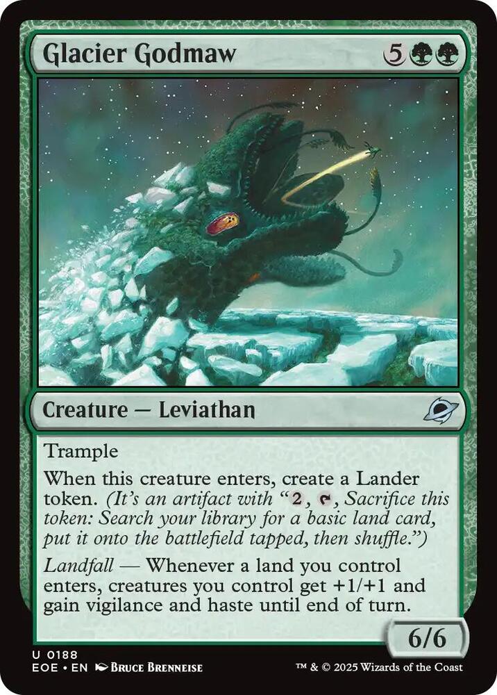 Glacier Godmaw 188 (Edge of Eternities)  - Foil | Good Games Cannington