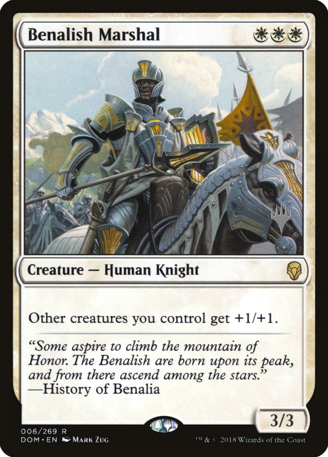 Benalish Marshal (Promo Pack) [Dominaria Promos] | Good Games Cannington