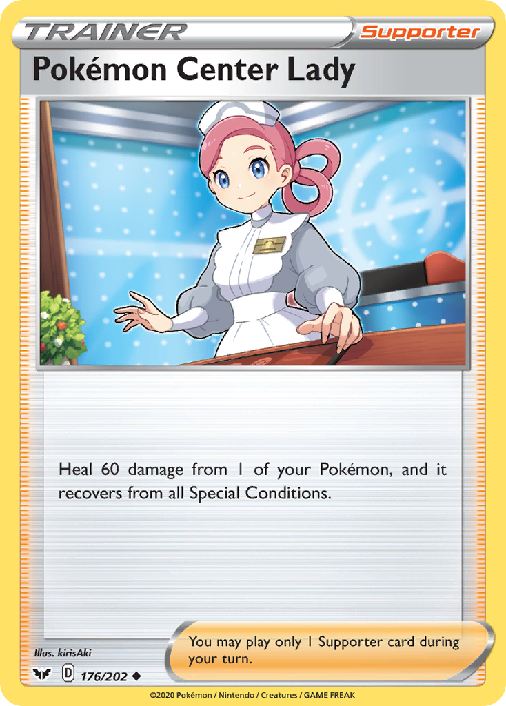 Pokemon Center Lady (176/202) [Sword & Shield: Base Set] | Good Games Cannington