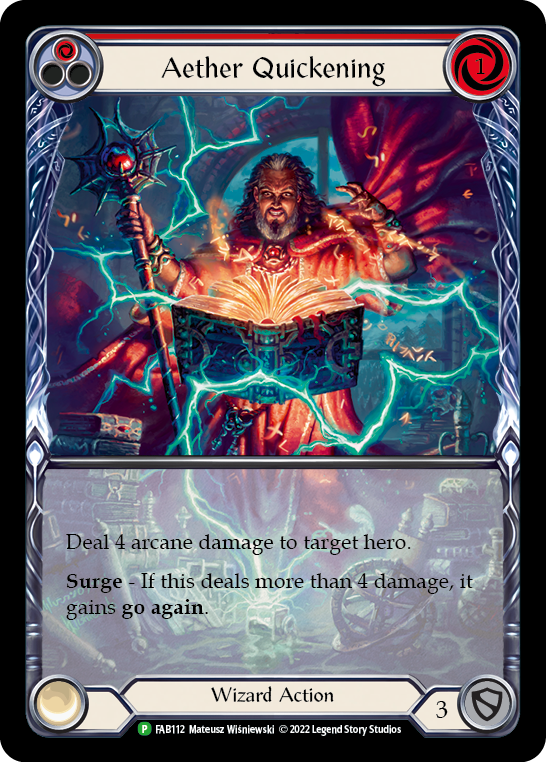 Aether Quickening (Red) [FAB112] (Promo)  Rainbow Foil | Good Games Cannington