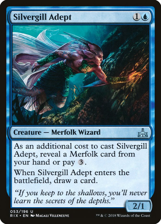 Silvergill Adept 53/196 (Rivals of Ixalan)  - Foil | Good Games Cannington