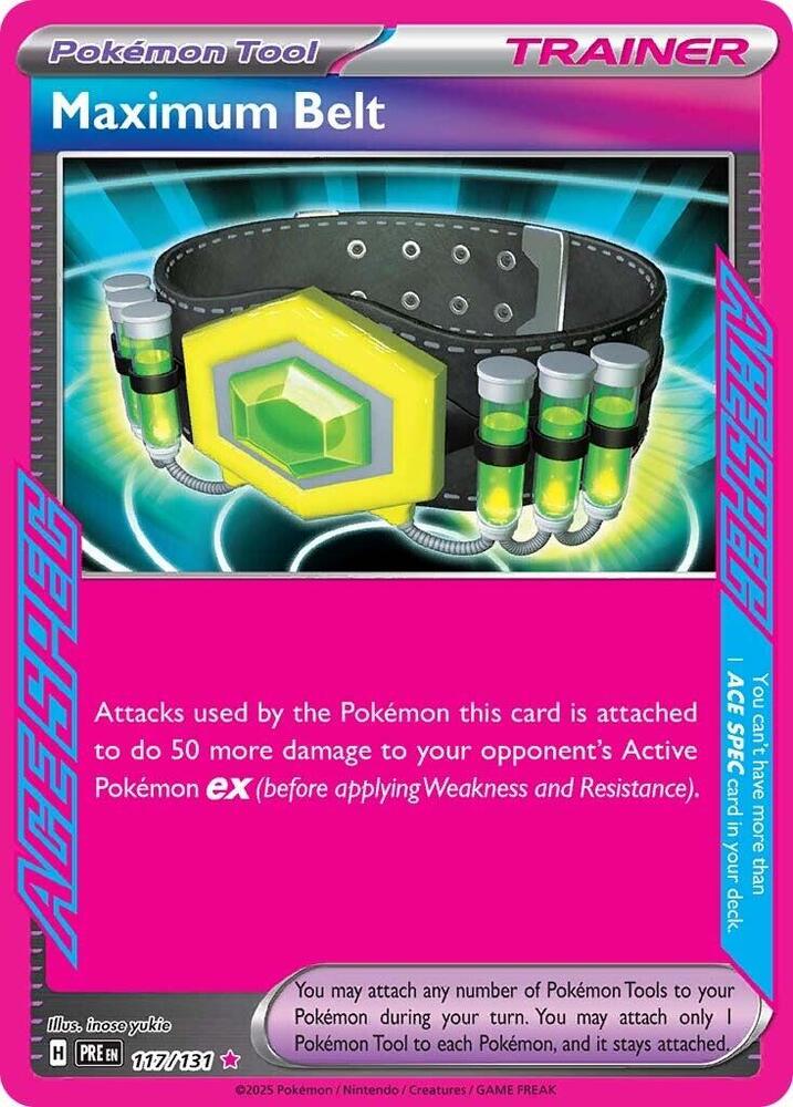 Maximum Belt (117/131) [Scarlet & Violet: Prismatic Evolutions] | Good Games Cannington