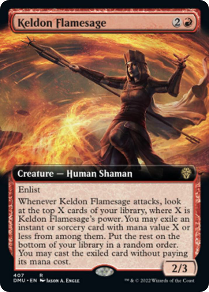 Keldon Flamesage Extended Art 407/281 (Dominaria United)  - Foil | Good Games Cannington