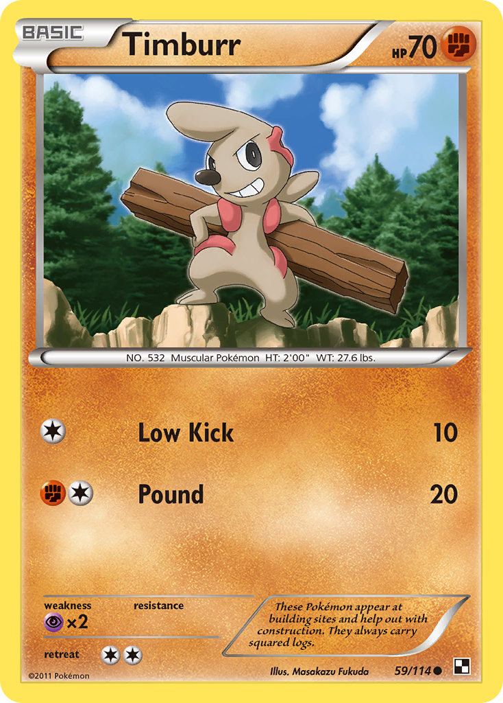 Timburr (59/114) [Black & White: Base Set] | Good Games Cannington