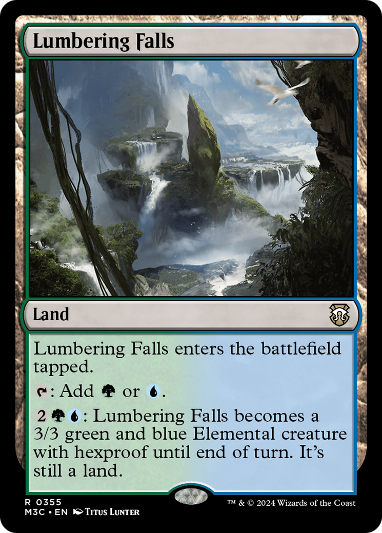 Lumbering Falls (Ripple Foil) [Modern Horizons 3 Commander] | Good Games Cannington