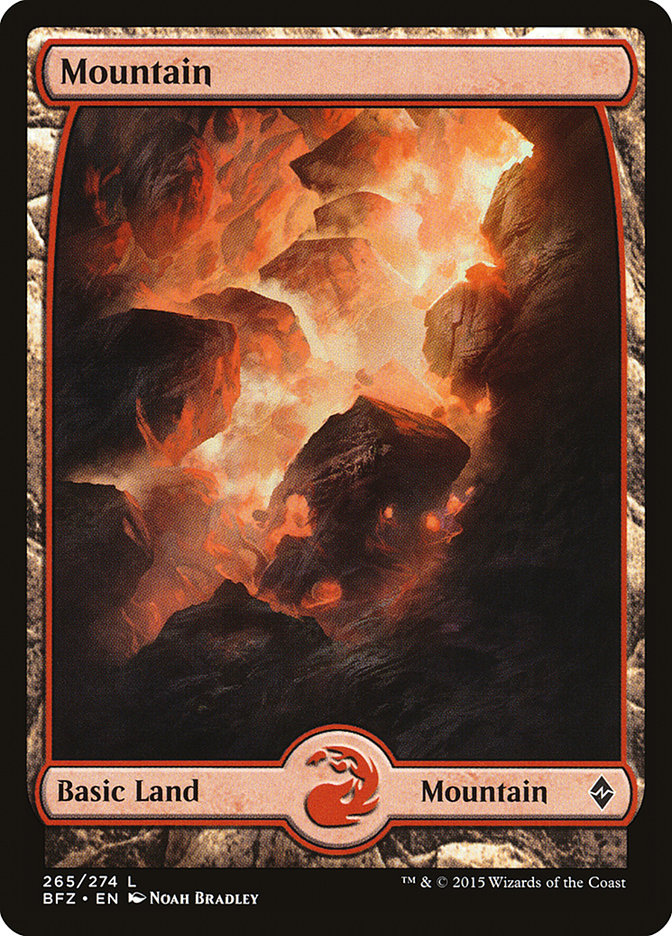 Mountain (265) (Full Art) [Battle for Zendikar] | Good Games Cannington